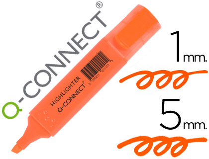 Marcador fluorescente Q-Connect tinta naranja